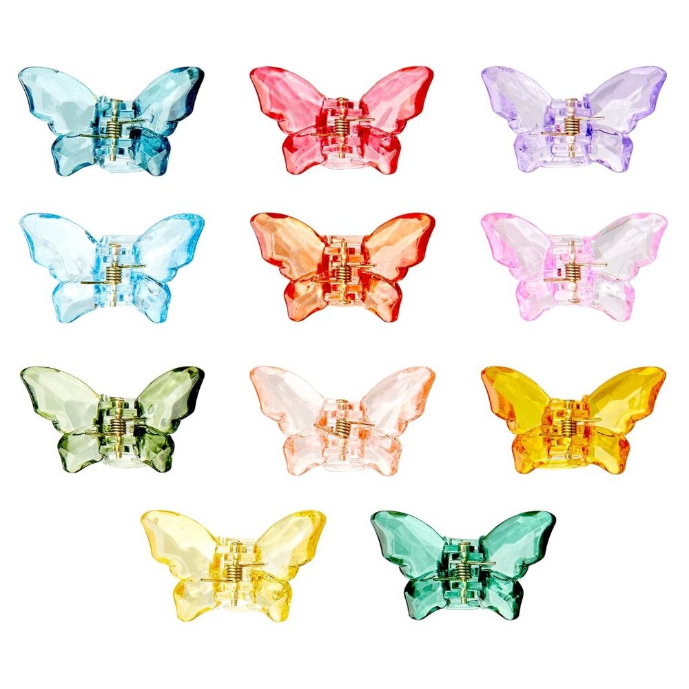 Butterfly Hair Claw Clips - Assorted Colors - Hair Accessory for Girls/Women